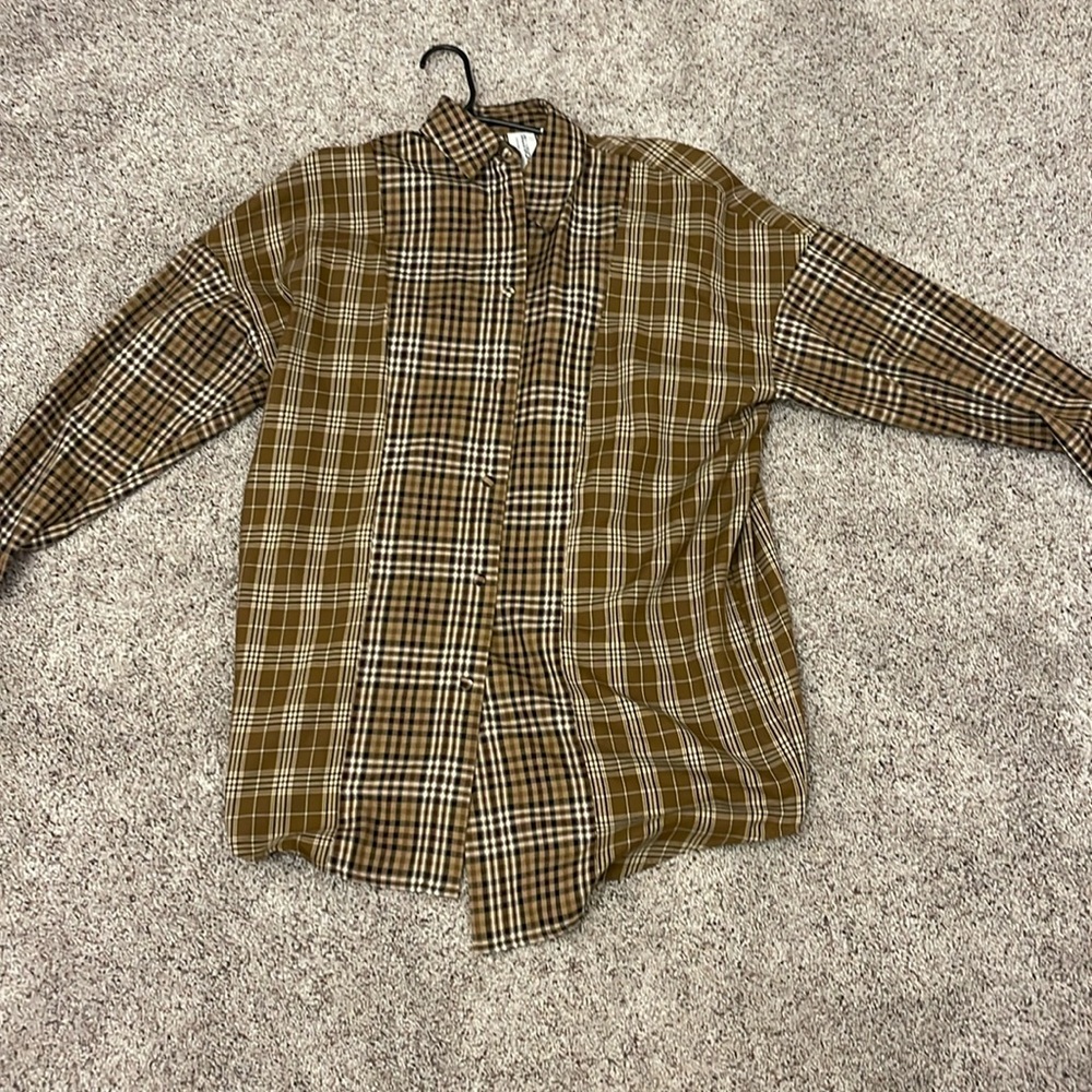 asos long plaid flannel